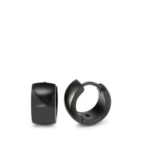 Créoles à charnières Acier inoxydable noir PVD-585393