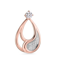 Pendentif Argent Zircone rosé Plaqué or-585654