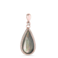 Pendentif Argent Zircone rosé Plaqué or nacre-585686