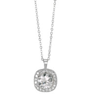 Collier Argent Zircone Rhodié 38-43 cm Ø12 mm-585814