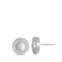 Clous d'oreilles Acier inoxydable Zircone Ø10 mm-586117