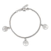 Bracelet Argent Rhodié Arbre de la vie 16-19 cm Ø10 mm-586461