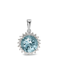 Anhไnger Silber Topas blau rhodiniert Ø13.5 mm-586881