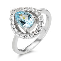 Bague Argent Topaze bleu Rhodié-586890