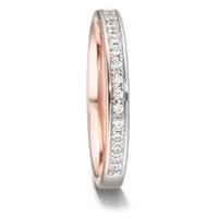 Bague d'éternité Or rouge 18K, Or blanc 18K Diamant 0.15 ct, 15 Pierres, tw-vsi-586930