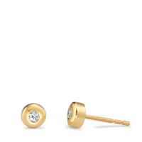 Clous d'oreilles Or jaune 18K Diamant 0.06 ct, 2 Pierres, w-si Ø4.5 mm-587079