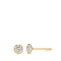 Ohrstecker 375/9 K Gelbgold Zirkonia 2 Steine Ø4.5 mm-587089