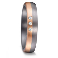 Alliance Tantale 999, Or rose 14K Diamant 0.03 ct, 3 Pierres, w-si-587210