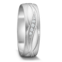 Alliance Or blanc 18K Diamant 0.129 ct, 15 Pierres, tw-si-588004