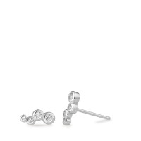 Clous d'oreilles Argent Zircone 8 Pierres Rhodié-588234