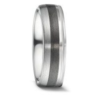 Alliance Or blanc 14K, Carbone-588898