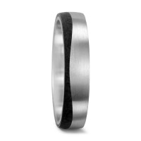 Alliance Or blanc 14K, Carbone-588900