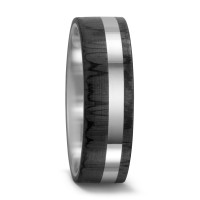 Alliance Or blanc 14K, Carbone-588904