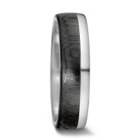 Alliance Or blanc 14K, Carbone-588908