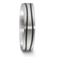 Alliance Or blanc 14K, Carbone-588922