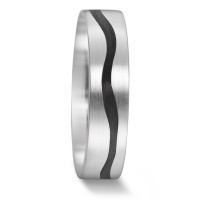 Alliance Or blanc 14K, Carbone-588924