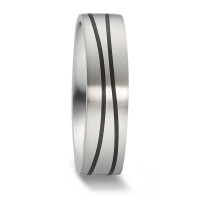 Alliance Or blanc 14K, Carbone-588926