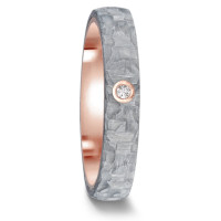 Alliance Or rouge 14K, Carbone Diamant 0.02 ct, w-si-589092