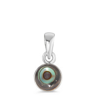 Pendentif Argent Abalone Rhodié Ø7 mm-589197