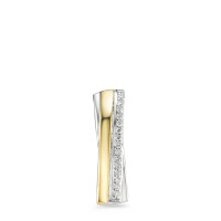 Pendentif Or blanc 9K Diamant 0.04 ct, 15 Pierres, w-si jaune Plaqué or-589293