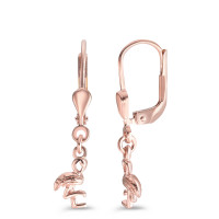 Pendant d'oreilles Argent rosé Plaqué or Flamant Rose-589350