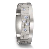 Alliance Titane Diamant 0.09 ct, 5 Pierres, w-si-589580