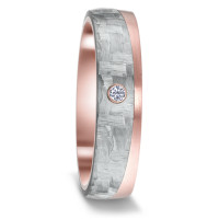 Alliance Or rouge 14K, Carbone Diamant 0.02 ct, w-si-589670
