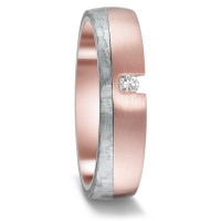 Alliance Or rouge 14K, Carbone Diamant 0.05 ct, w-si-589672