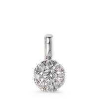 Pendentif Or blanc 18K Diamant 0.20 ct, 9 Pierres, w-si Ø6.5 mm-589830