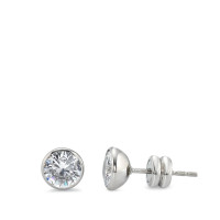 Ohrstecker Edelstahl Zirkonia 2 Steine Ø6.5 mm-590217