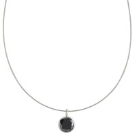 Collier Acier inoxydable Zircone noir 42 cm-590226