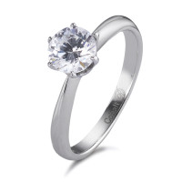 Bague solitaire Cobalt Zircone blanc-590230