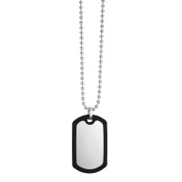 Pendentif avec gravure Acier inoxydable, Caoutchouc 50 cm-590481