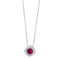 Collier Or blanc 18K Zircone 42 cm-590603