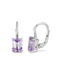 Pendant d'oreilles Or blanc 18K Améthyste 2 Pierres-590621