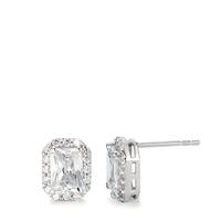 Clous d'oreilles Or blanc 18K Zircone-590632