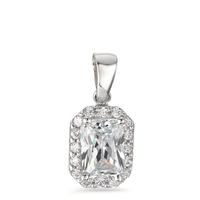 Pendentif Or blanc 18K Zircone-590634