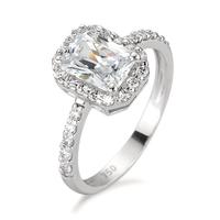 Bague Or blanc 18K Zircone-590635
