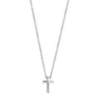 Collier Or blanc 18K Croix 42 cm-590714