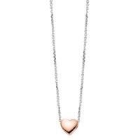 Collier Or blanc 18K, Or rouge 18K Coeur 42 cm-590716