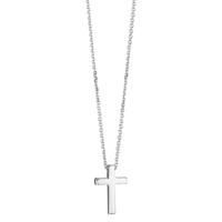 Collier 750/18 K Weissgold Kreuz 42 cm-590722