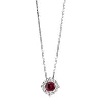 Collier Or blanc 9K Zircone 13 Pierres 42 cm-590755