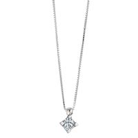 Collier Or blanc 18K Diamant 0.14 ct, w-si 39-42 cm Ø3.7 mm-590778