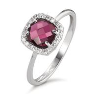 Bague Or blanc 18K Rhodolite-590804