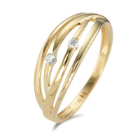 Bague Or jaune 18K Diamant 0.05 ct, 2 Pierres, w-si-590871
