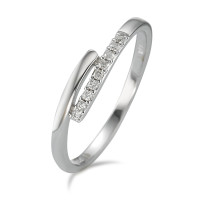 Bague Or blanc 18K Diamant 0.06 ct, 9 Pierres, w-si-590877