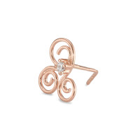 Clous de nez Or rouge 18K Zircone blanc Ø9 mm-590915