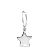 Créole avec pendentif Or blanc 18K Étoile Ø9.5 mm-590968