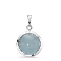 Anhänger 750/18 K Weissgold Chalcedon hellblau Ø12.5 mm-591033