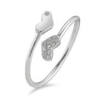 Bague Argent Zircone Rhodié Coeur-591058